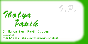 ibolya papik business card